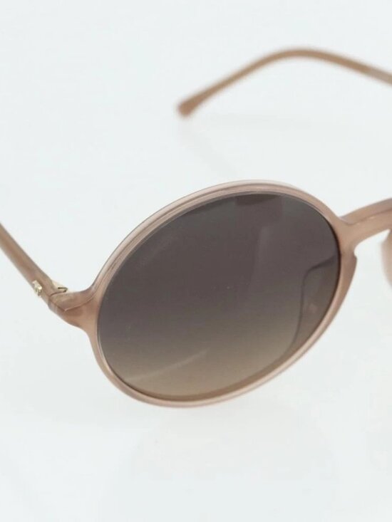 CHANEL COCO Mark Sunglasses plastic Beige CC Auth 176077A main image 13